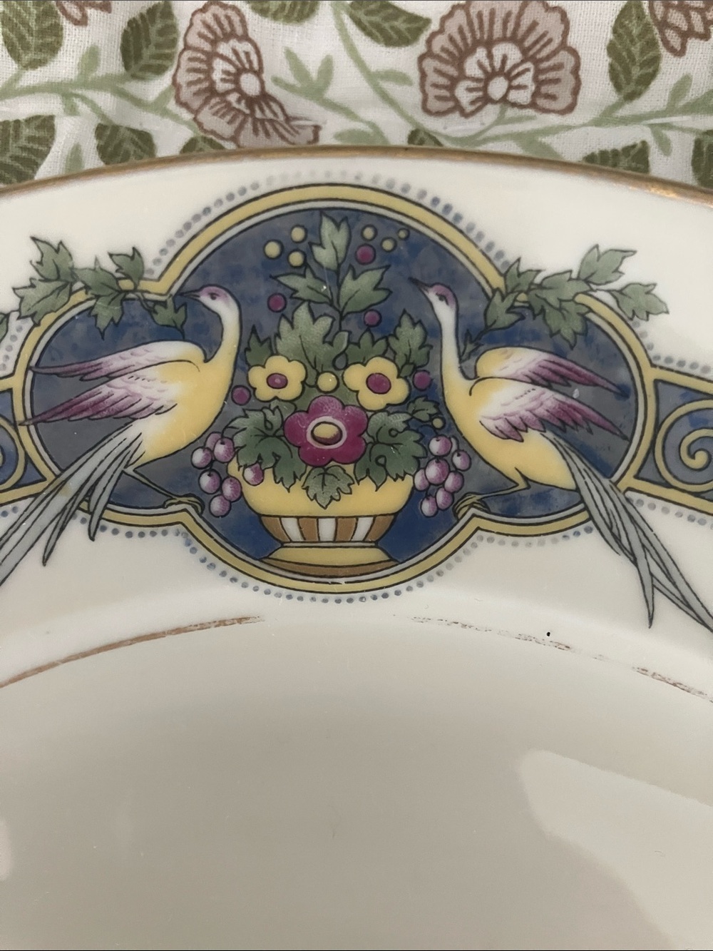 Peacock Bird Art Deco 9” Plate Rosenthal The Lido Bavaria vintage stunning